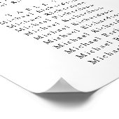 Poster Fleur sauvage Floral Jardin Mariage 9 Table Sièges (Coin)