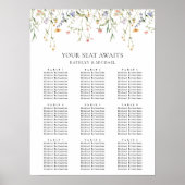 Poster Fleur sauvage Floral Jardin Mariage 9 Table Sièges (Devant)