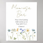 Poster Fleur sauvage Floral Neutral Momosa Bar (Devant)