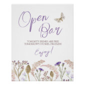 Poster Fleur sauvage herbe aquarelle mariage de automne O (Devant)