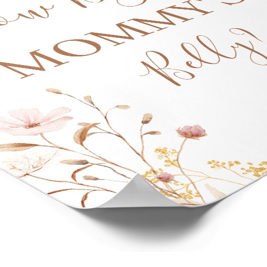 Poster Fleur sauvage How Big is Mommy's Belly Signe (Coin)