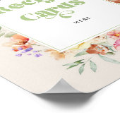 Poster Fleur sauvage laisser votre carte de recette (Coin)