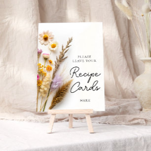 Poster Fleur sauvage Laissez votre carte de recette ici