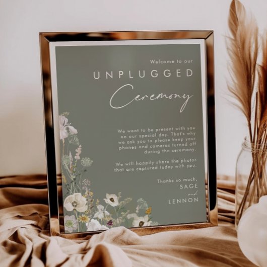 Poster Fleur sauvage lunatique | Ivory Unplugged Ceremony
