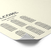 Poster Fleur sauvage Mariage Rustic Country Sièges Cartes (Coin)