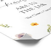 Poster Fleur Sauvage Mariage Shower Devinez Combien de Bi (Coin)