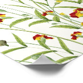 Poster Fleur sauvage Marigold jaune Fête des mariées de f (Coin)