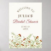 Poster Fleur sauvage Marigold jaune Fête des mariées de f (Devant)