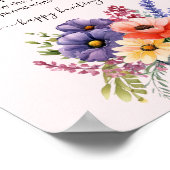 Poster Fleur sauvage Mason Jar Ring Chasse Fête des marié (Coin)