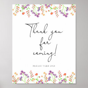 Poster Fleur sauvage \ Merci pour venir