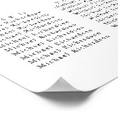 Poster Fleur sauvage minimaliste Mariage 15 Table assise (Coin)