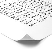 Poster Fleur sauvage minimaliste Mariage 18 Table assise (Coin)