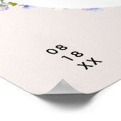 Poster Fleur sauvage moderne | Menu Barre Mariage (Coin)