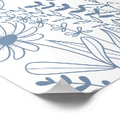 Poster Fleur sauvage Moderne Simple Boho Mariage Accueil (Coin)