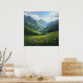 Poster Fleur sauvage Mountain Escape - Vibrant Nature Wal (Cuisine)