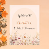 Poster Fleur sauvage peach arch nuptiale douche bienvenue