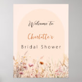 Poster Fleur sauvage peach arch nuptiale douche bienvenue (Devant)
