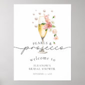 Poster Fleur sauvage Pearls & Prosecco Fête des mariées B (Devant)