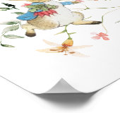 Poster Fleur sauvage Peter the Rabbit Baby shower Bienven (Coin)