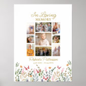 Poster Fleur sauvage Photo Collage funéraire Accueil (Devant)