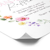 Poster Fleur sauvage Pink bow élégant Diaper Raffle (Coin)