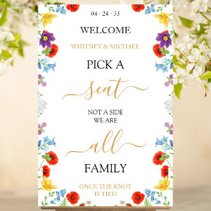 Poster Fleur sauvage Printemps Choisir Un Siège Mariage P