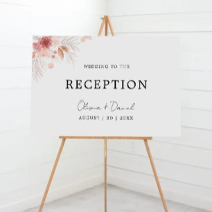 Poster Fleur sauvage Réception de mariage Modèle d'invita