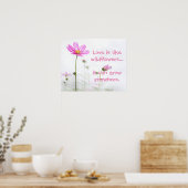Poster Fleur sauvage rose (Cuisine)