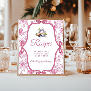 Poster Fleur sauvage rose Laissez vos recettes Baby show