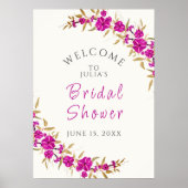 Poster Fleur sauvage rose Rose Printemps Fête des mariées (Devant)