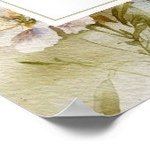 Poster Fleur sauvage rustique Christening Taille A2 Bienv (Coin)