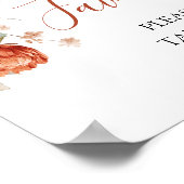 Poster Fleur sauvage rustique tomber dans l'amour Baby sh (Coin)