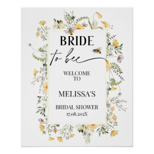 Poster Fleur sauvage Signifie Être Fête des mariées Affic