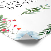 Poster Fleur sauvage S'il vous plaît signer le panneau du (Coin)