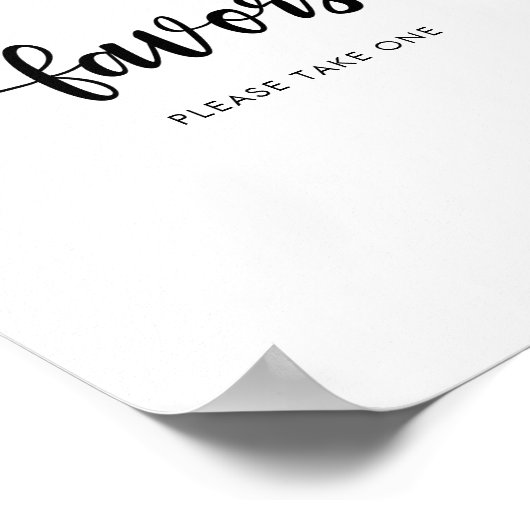 Poster Fleur sauvage simple faveurs S'IL VOUS PLAÎT PREND (Coin)