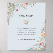 Poster Fleur sauvage simple Fern Dusty Blue Mariage Hasht (Devant)