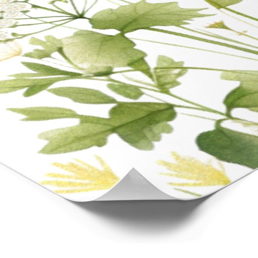 Poster Fleur sauvage Vert Baby In Bloom Seating Chart (Coin)