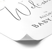 Poster Fleur sauvage Welcome Baby In Bloom Baby shower Si (Coin)