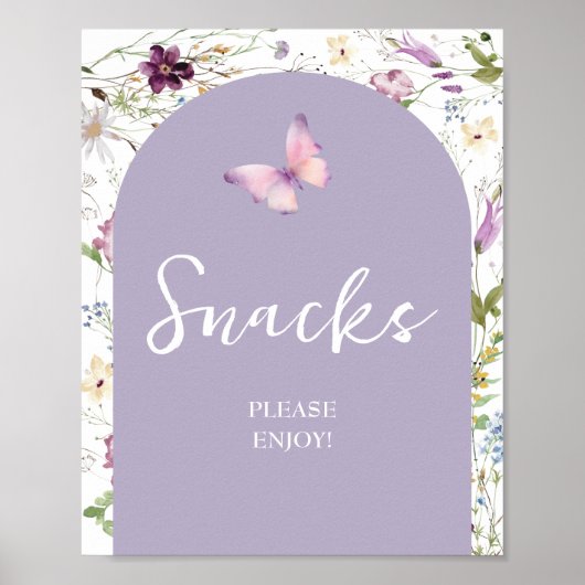Poster Fleur sauvage Wild ONE Butterfly Garden (Devant)