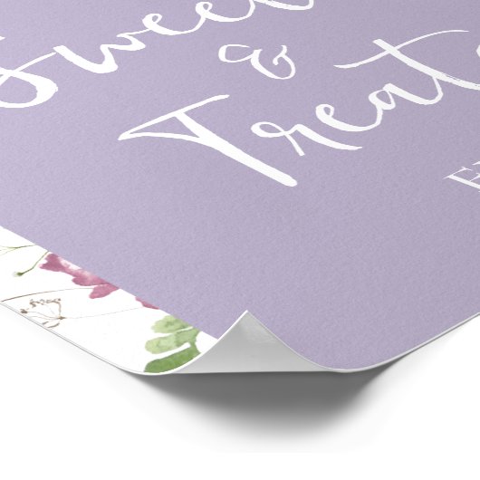 Poster Fleur sauvage Wild ONE Papillon doux & Traitements (Coin)