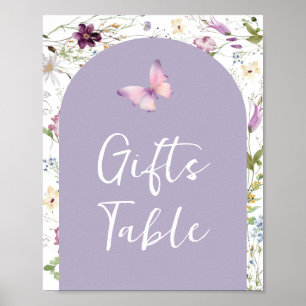 Poster Fleur sauvage Wild ONE Papillon Table des cadeaux
