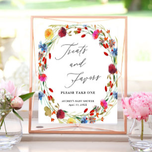Poster Fleur sauvage Wreath Traitements et Faveurs Affich