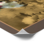 Poster Fleur Sepia Fleurs Fleurs Partielles Couleur Abstr (Coin)