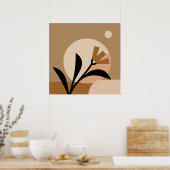 Poster Fleur Soleil Boho (Cuisine)