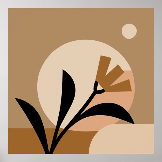 Poster Fleur Soleil Boho (Devant)