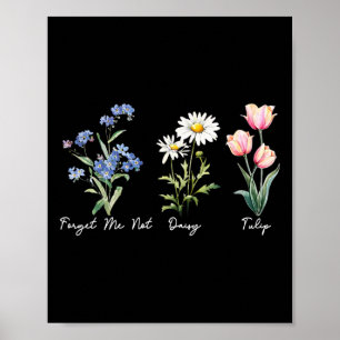 Poster Fleur subtile 8647 Fleurs de Trump Ne m'oubliez pa