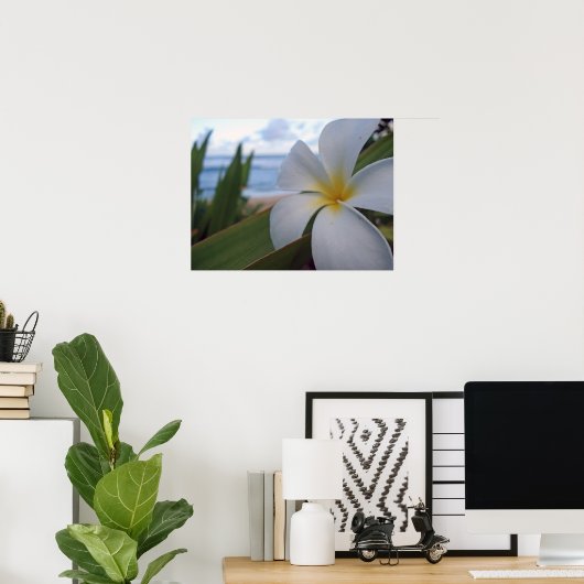 Poster Fleur sur la plage (Bureau à domicile)