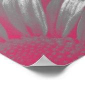 Poster Fleur surlignée rose (Coin)