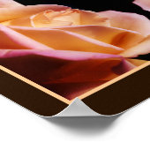 Poster Fleur teintée rose jaune Abstraite (Coin)