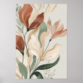 Poster Fleur terrestre - Mur botanique Abstrait Art IV (Devant)